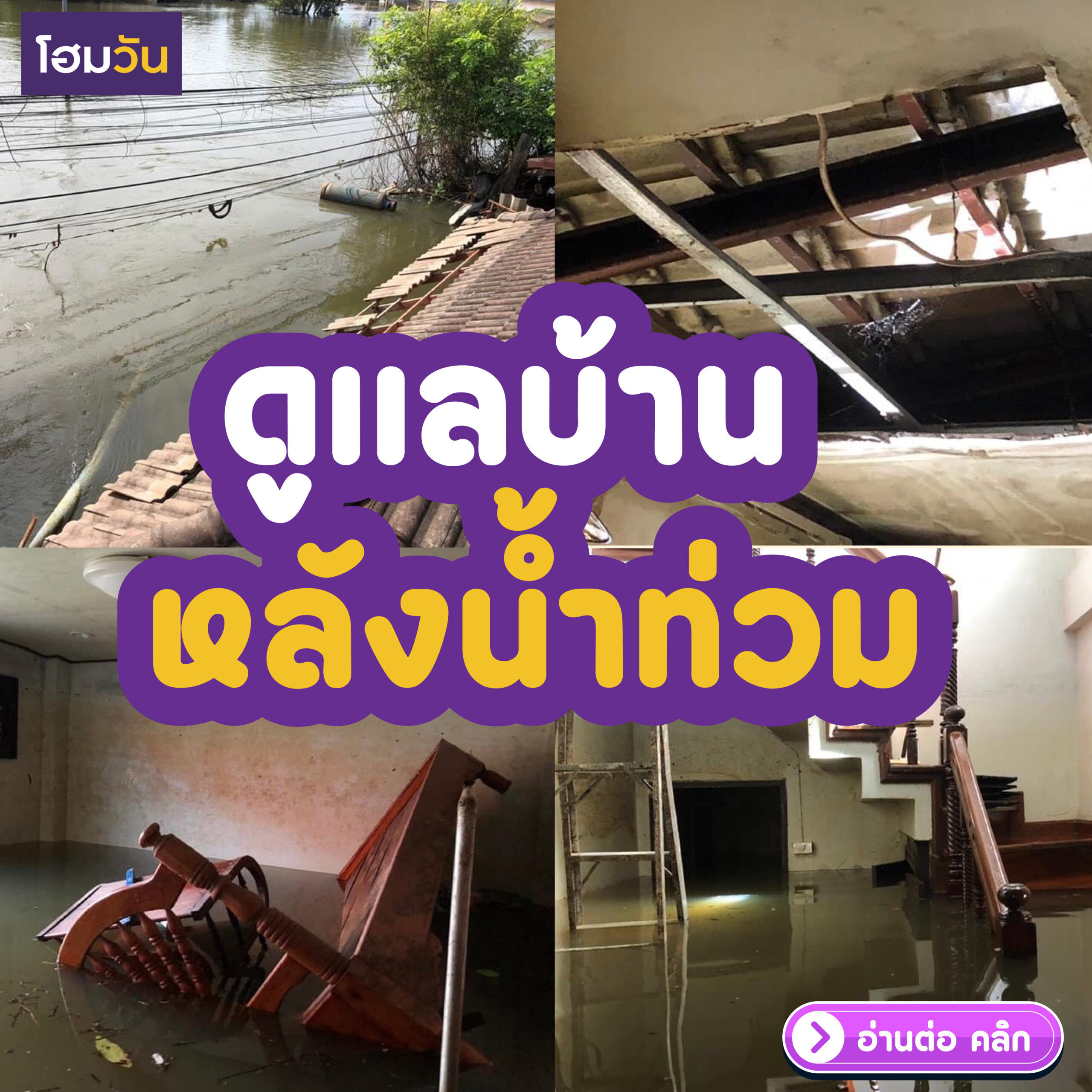 ดูแลบ้าน หลังน้ำท่วม